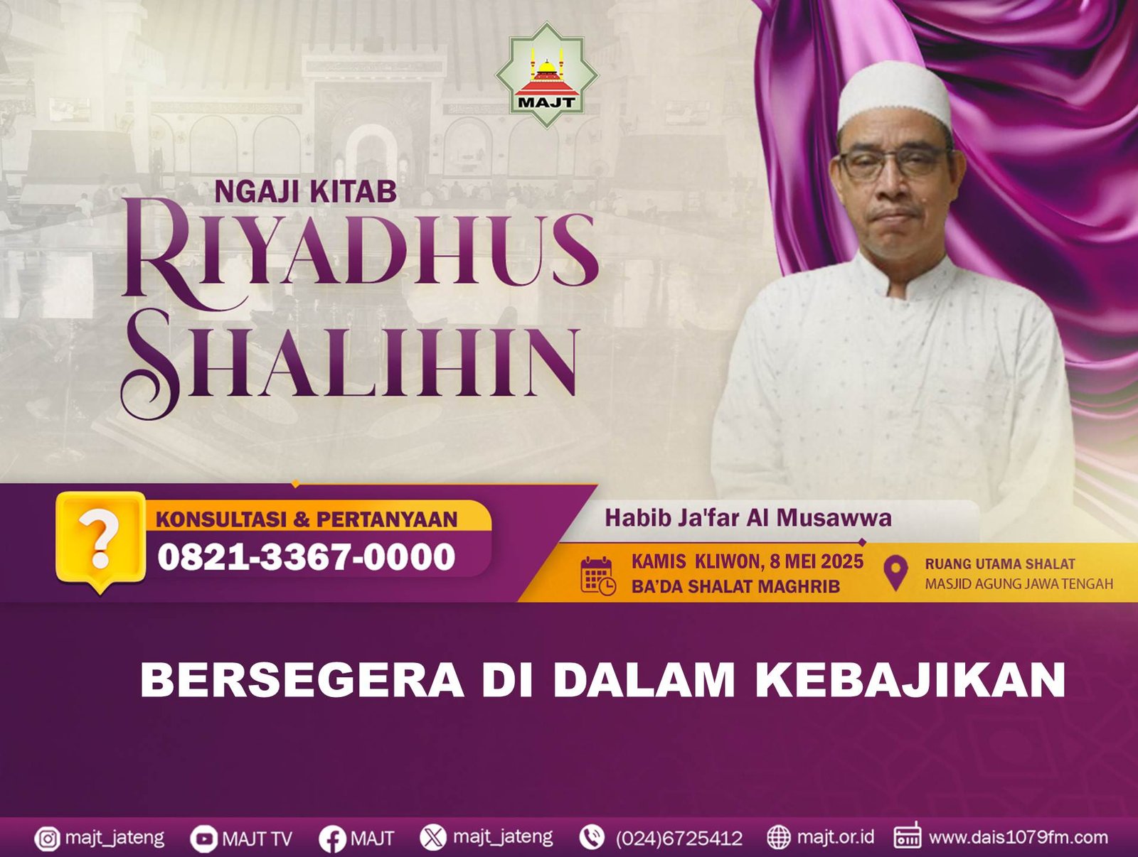  gaji Riyadhus Shalihin ba'da shalat Maghrib